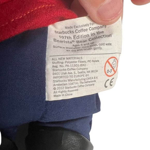 Starbucks Coffee Bearista Teddy Bear 2012 Nutcracker Christmas Gift 107th Ed. - Picture 9 of 10